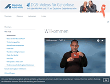 Tablet Screenshot of gehoerlosen-aids-info.de
